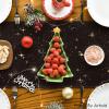 Artoid Mode Xmas Trees Black Merry Christmas Table Runner, Seasonal Winter Kitchen Dining Table Decoration for Home Party Decor 13×72 Inch(Black)