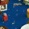 Artoid Mode Xmas Trees Black Merry Christmas Table Runner, Seasonal Winter Kitchen Dining Table Decoration for Home Party Decor 13×72 Inch(Blue)