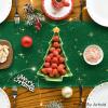 Artoid Mode Xmas Trees Black Merry Christmas Table Runner, Seasonal Winter Kitchen Dining Table Decoration for Home Party Decor 13×72 Inch(Green)