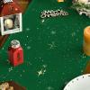 Artoid Mode Xmas Trees Black Merry Christmas Table Runner, Seasonal Winter Kitchen Dining Table Decoration for Home Party Decor 13×72 Inch(Green)