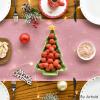 Artoid Mode Xmas Trees Black Merry Christmas Table Runner, Seasonal Winter Kitchen Dining Table Decoration for Home Party Decor 13×72 Inch(Pink)