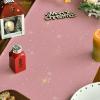 Artoid Mode Xmas Trees Black Merry Christmas Table Runner, Seasonal Winter Kitchen Dining Table Decoration for Home Party Decor 13×72 Inch(Pink)
