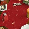 Artoid Mode Xmas Trees Black Merry Christmas Table Runner, Seasonal Winter Kitchen Dining Table Decoration for Home Party Decor 13×72 Inch(Red)