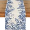 Artoid Mode Holly Pine Cone Christmas Table Runner, Seasonal Winter Kitchen Dining Table Decoration for Home Party Decor 13×72 Inch(Blue)