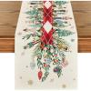 Artoid Mode Red Nutcracker Floral Holly Christmas Table Runner, Seasonal Winter Kitchen Dining Table Decoration for Home Party Decor 13×72 Inch(Red)