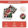 Artoid Mode Buffalo Plaid Gnome Bell Xmas Tree Christmas Table Runner, Seasonal Winter Kitchen Dining Table Decoration for Home Party Decor 13×72 Inch(Black/White)