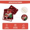 Artoid Mode Buffalo Plaid Gnome Bell Xmas Tree Christmas Table Runner, Seasonal Winter Kitchen Dining Table Decoration for Home Party Decor 13×72 Inch(Red / Black)