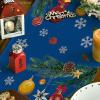 Artoid Mode Holly Fir Snowman Leaves Christmas Table Runner, Seasonal Winter Xmas Balls Kitchen Dining Table Decoration for Home Party Decor 13×72 Inch(Blue)