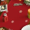 Artoid Mode Red Xmas Pine Snowflake Merry Christmas Table Runner, Seasonal Winter Kitchen Dining Table Decoration for Home Party Decor 13×72 Inch(Red)