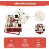 Artoid Mode Santa Claus Reindeer Snowman Merry Christmas Table Runner, Seasonal Winter Kitchen Dining Table Decoration for Home Party Decor 13×72 Inch(Red/Beige)