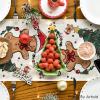 Artoid Mode Snowman Gingerbread Xmas Pine Merry Christmas Table Runner, Seasonal Winter Kitchen Dining Table Decoration for Home Party Decor 13×72 Inch(Beige)