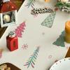 Artoid Mode Xmas Trees Pink Car Snowflake Merry Christmas Table Runner, Seasonal Winter Kitchen Dining Table Decoration for Home Party Decor 13×72 Inch(Beige)