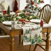 Artoid Mode Xmas Trees Silhouette Christmas Table Runner, Seasonal Winter Kitchen Dining Table Decoration for Home Party Decor 13×72 Inch(Green)
