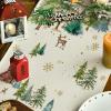 Artoid Mode Xmas Trees Silhouette Christmas Table Runner, Seasonal Winter Kitchen Dining Table Decoration for Home Party Decor 13×72 Inch(Green)