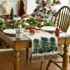 Artoid Mode Xmas Trees Snowflake Merry Christmas Table Runner, Seasonal Winter Green Kitchen Dining Table Decoration for Home Party Decor 13×72 Inch(Green)