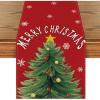 Artoid Mode Red Xmas Pine Snowflake Merry Christmas Table Runner, Seasonal Winter Kitchen Dining Table Decoration for Home Party Decor 13×72 Inch(Red)