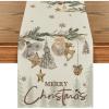 Artoid Mode Xmas Pine Ornament Snowflake Merry Christmas Table Runner, Seasonal Winter Kitchen Dining Table Decoration for Home Party Decor 13×72 Inch(Beige)