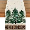 Artoid Mode Xmas Trees Snowflake Merry Christmas Table Runner, Seasonal Winter Green Kitchen Dining Table Decoration for Home Party Decor 13×72 Inch(Green)