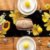 Artoid Mode Bee Sunflower Table Runner Black, Seasonal Spring Summer Flowers Holiday Kitchen Dining Table Decoration for Home Party Decor 13 x 72 Inch(Black)