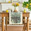 Artoid Mode Buffalo Plaid Eucalyptus Vases Summer Table Runner, Spring Kitchen Dining Table Decoration for Home Party Decor 13×72 Inch(Eucalyptus/Stripes)