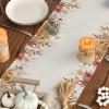 Artoid Mode Cross Blessed Eucalyptus Pumpkins Fall Table Runner, Seasonal Autumn Kitchen Dining Table Decoration for Home Party Decor 13×72 Inch(Orange)