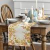 Artoid Mode Maple Leaves Floral Fall Table Runner, Orange Seasonal Autumn Kitchen Dining Table Decoration for Home Party Decor 13×72 Inch(Orange)