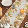 Artoid Mode Maple Leaves Floral Fall Table Runner, Orange Seasonal Autumn Kitchen Dining Table Decoration for Home Party Decor 13×72 Inch(Orange)