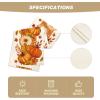Artoid Mode Orange Pumpkin Maple Leaf Stripes Fall Table Runner, Seasonal Autumn Kitchen Dining Table Decoration for Home Party Decor 13×72 Inch(Orange)