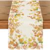 Artoid Mode Maple Leaves Floral Fall Table Runner, Orange Seasonal Autumn Kitchen Dining Table Decoration for Home Party Decor 13×72 Inch(Orange)