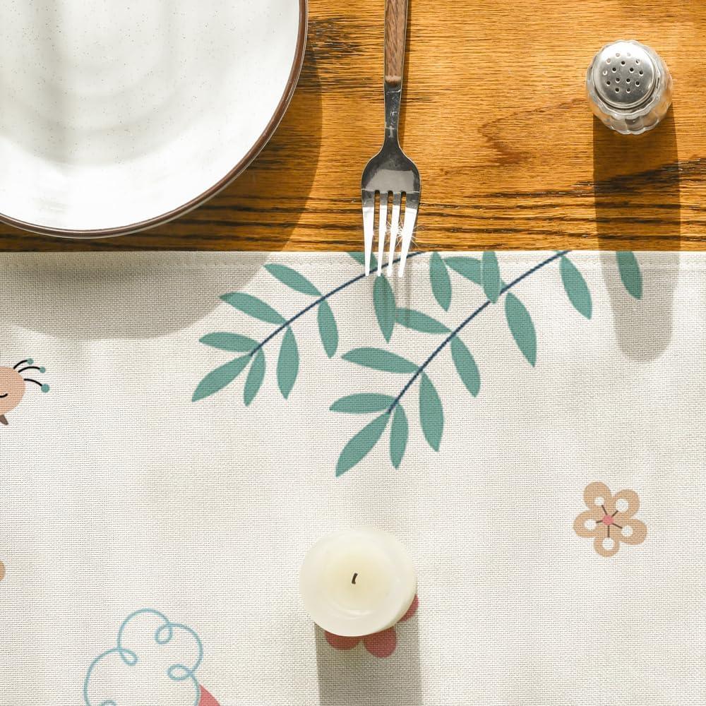image:imageArtoid Mode Animals Elephant Baby Shower Table Runner Seasonal Children Summer Kitchen Dining Table for Home Party Decor 13x72 Inch