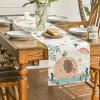 Artoid Mode Animals Elephant Baby Shower Table Runner, Seasonal Children Summer Kitchen Dining Table for Home Party Decor 13×72 Inch