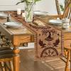Artoid Mode Beige Viking Tree of Life Raven Helmet of Awe Table Runner, Seasonal Kitchen Dining Table Decoration for Home Party Decor 13×72 Inch(Brown)
