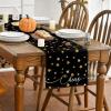 Artoid Mode Black Stars Cheers Happy Birthday Celebration 2026 New Year Table Runner, Graduation Holiday Kitchen Dining Table Decoration for Home Party 13×72 Inch(Table Runner  13″ x 72″)