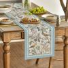 Artoid Mode Blue Birds Flowers Blossom Table Runner, Seasonal Spring Floral Kitchen Dining Table Decoration for Home Party Decor 13×72 Inch(Blue)