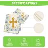 Artoid Mode Blue God Bless Boy Baptism Baby Shower Table Runner, First Holy Communion Christening Holiday Kitchen Dining Table Decoration for Home Party Decor 13×72 Inch(Blue)