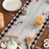 Artoid Mode Buffalo Plaid Cow Farm Table Runner, Fall Farmhouse Kitchen Dining Table Decoration for Outdoor Home Party 13×72 Inch