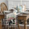Artoid Mode Buffalo Plaid Cow Farm Table Runner, Fall Farmhouse Kitchen Dining Table Decoration for Outdoor Home Party 13×72 Inch