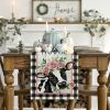Artoid Mode Buffalo Plaid Cow Farm Table Runner, Fall Farmhouse Kitchen Dining Table Decoration for Outdoor Home Party 13×72 Inch