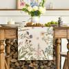 Artoid Mode Flowers Spring Table Runner, Seasonal Kitchen Dining Table Decoration for Home Party Decor 13×72 Inch(Beige)
