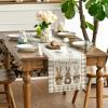 Artoid Mode Green Blue Pink Buffalo Plaid Bunny Happy Easter Table Runner, Spring Kitchen Dining Table Decoration for Home Party Decor 13×72 Inch(Brown/Beige)