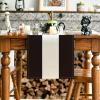 Artoid Mode Green Red Stripes Italy Table Runner, Italian Themed Party Kitchen Dining Table Decoration for Home Decor 13×72 Inch(Beige/Black)