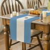 Artoid Mode Green Red Stripes Italy Table Runner, Italian Themed Party Kitchen Dining Table Decoration for Home Decor 13×72 Inch(Blue/White)