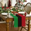 Artoid Mode Green Red Stripes Italy Table Runner, Italian Themed Party Kitchen Dining Table Decoration for Home Decor 13×72 Inch(Green/Black/Red)