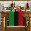 Artoid Mode Green Red Stripes Italy Table Runner, Italian Themed Party Kitchen Dining Table Decoration for Home Decor 13×72 Inch(Green/Black/Red)