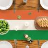 Artoid Mode Green Red Stripes Italy Table Runner, Italian Themed Party Kitchen Dining Table Decoration for Home Decor 13×72 Inch(Green/White/Orange)