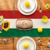 Artoid Mode Green Red Stripes Italy Table Runner, Italian Themed Party Kitchen Dining Table Decoration for Home Decor 13×72 Inch(Green/White/Red)