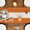 Artoid Mode Green Red Stripes Italy Table Runner, Italian Themed Party Kitchen Dining Table Decoration for Home Decor 13×72 Inch(Orange/White/Orange)