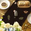 Artoid Mode Mushroom Wildflowers Spring Table Runner, Seasonal Summer Bees Butterfly Kitchen Dining Table Decoration for Home Party Decor 13×72 Inch(Black)