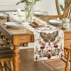 Artoid Mode Poppy Moth Mushroom Moon Fall Table Runner, Seasonal Autumn Kitchen Dining Table Decoration for Home Party Decor 13×72 Inch(Beige)