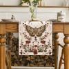 Artoid Mode Poppy Moth Mushroom Moon Fall Table Runner, Seasonal Autumn Kitchen Dining Table Decoration for Home Party Decor 13×72 Inch(Beige)